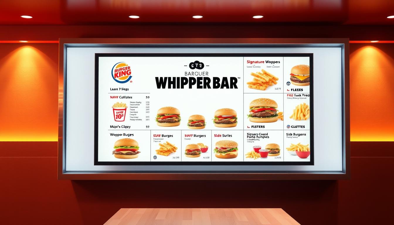 burger king whopper bar menu
