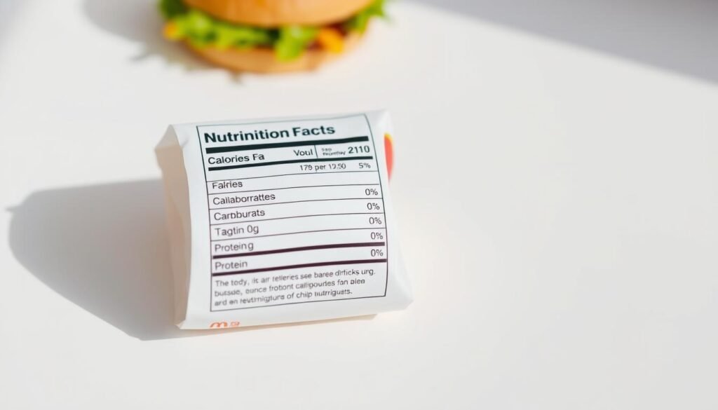 mcdonald's burger nutritional information